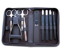 Clauss 86186-M-BR - Set de manicura, color marrón (10 piezas)
