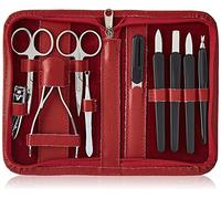 Clauss 86186-M-RT - Set de manicura, color rojo (10 piezas)