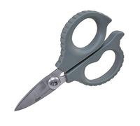 Clauss Tijeras de Kevlar de acero de alto carbono, con unión de titanio, de 14 cm, industrial, dentado, color gris
