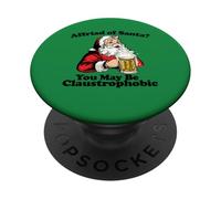 Claustrophobic Santa Claus Pun PopSockets PopGrip Adhesivo