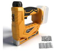 Clavadora inalámbrica compatible con baterías DEWALT de 18 V/20 V, pistola de grapas eléctrica 2 en 1 con perilla de ajuste de profundidad, 2 modos de disparo y 2000 clavos para bricolaje en el hogar