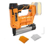 Clavadora inalámbrica de 18 GA compatible con batería Dewalt de 18 V (sin batería), pistola de clavos sin escobillas 2 en 1, grapadora con 1000 clavos y 1000 grapas para proyectos de carpintería