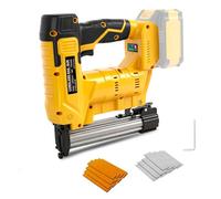 Clavadora inalámbrica de 18 GA para batería Dewalt de 18 V (sin batería), pistola de clavos sin escobillas 2 en 1, grapadora con 1000 clavos y 1000 grapas para proyectos de carpintería (para Dewalt)