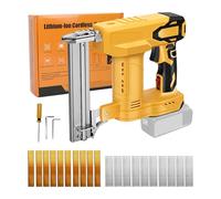 Clavadora inalámbrica para batería Dewalt de 20 V, pistola grapadora de clavos 2 en 1, pistola grapadora eléctrica de 18 GA con 1000 clavos, 1000 grapas, grapadora de batería para carpintería, mejoras