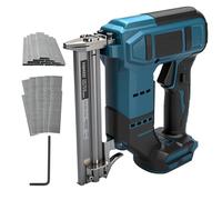 Clavadora inalámbrica para batería Makita de 18 V, pistola de clavos de batería de 18 GA, grapadora eléctrica 2 en 1 con 1000 clavos y 1000 grapas para mejoras del hogar (solo herramienta)