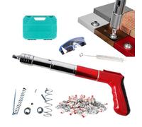 Clavadora neumática | Clavadora de pared de cemento, clavadora de aire portátil para carpintería | Máquina de clavar manual con 100 clavos, 5 velocidades, herramienta de fijación para paredes de