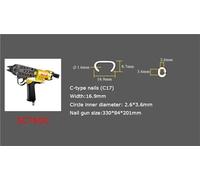 Clavadora neumática de bobinas C SC7E SC760 SC7C - Grapadora neumática for carpintería, muebles y revestimientos de techos, máquina herramienta con anillo en C(SC760C)