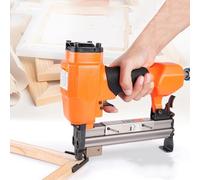 Clavadora neumática para marcos de fotos con 4.000 clavos en V, 0.47 pulgadas, presión de aire ajustable de 4-7 kg/cm², ideal para proyectos de encuadre de fotos