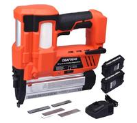 Clavadora y grapadora inalámbricas: herramienta pesada 2 en 1 de calibre 18 con batería recargable iones litio voltios Ah, pistola clavos eléctrica cilindro aire