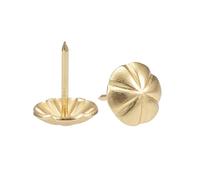 clavar clavos, Tachuelas, tachuelas for tapicería, chinchetas for pulgar, decorativas for muebles, 25 uds., 16mm de diámetro cabeza, 20mm longitud, dorado antiguo
