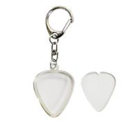 Clave De Almacenamiento De Selección: Llave De De Guitarra 1.22x3.54in, Llavero De Selección Portátil De Guitarra, Almacenamiento De Plectrum De Fácil Acceso | Diseño Transparente Claro Para
