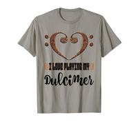 Clave de bajo Musical Heart Me Encanta Tocar a mi músico de Dulcimer Camiseta