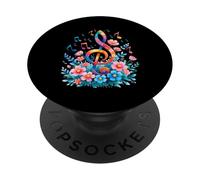 Clave de Sol Colorida con Flores y Notas Musicales PopSockets PopGrip Adhesivo
