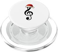 Clave de Sol con Sombrero de Papá Noel - Amante Divertido del diseño navideño PopSockets PopGrip para MagSafe