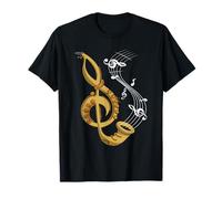 Clave De Sol Notas Musicales Instrumento Musical Saxofón Camiseta