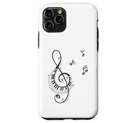 Clave de sol y piano Diseño para músicos Carcasa para iPhone 11 Pro