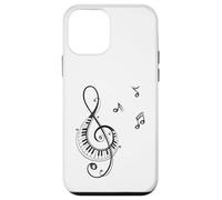 Clave de sol y piano Diseño para músicos Carcasa para iPhone 12 mini
