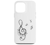 Clave de sol y piano Diseño para músicos Carcasa para iPhone 13 Pro Max