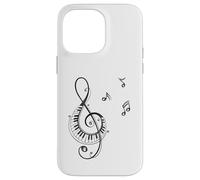 Clave de sol y piano Diseño para músicos Carcasa para iPhone 14 Pro Max