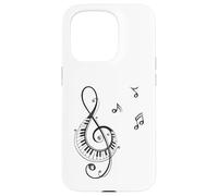 Clave de sol y piano Diseño para músicos Carcasa para iPhone 15 Pro