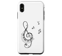 Clave de sol y piano Diseño para músicos Carcasa para iPhone XS Max