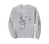 Clave de sol y piano Diseño para músicos Sudadera