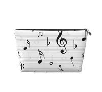 Clave Música Notas Hoja Símbolo Agudos Resumen, Bolsa de artículos de tocador Bolsa de Maquillaje Bolsa de cosméticos Bolsa de artículos de tocador de Viaje portátil