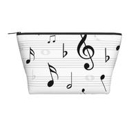 Clave Música Notas Hoja Símbolo Agudos Resumen, Bolsa de artículos de tocador Bolsa de Maquillaje Bolsa de cosméticos Bolsa de artículos de tocador de Viaje portátil