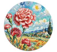 Clavel Adultos-Niños Rompecabezas Redondo 1000p Blumen Circular Puzzle Niños: TaHaustiere Portátil Juguete Edugatoivo Decoración Hogar 1000pcs (67.5x67.5cm)
