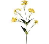 Clavel de seda artificial y pequeñas flores de hortensias para decoración de bodas y estética del hogar, fabricado con detalles artísticos en relieve para elegantes arreglos florales (amarillo)