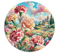 Clavel Rompecabezas Redondo 1000p Adultos-Niños Blumen Circular Puzzle Niños: Juguete Edugatoivo Decoración Hogar Infantil Imposible 1000pcs (67.5x67.5cm)