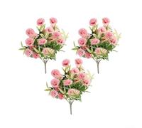 Claveles artificiales de tela, elegantes flores decorativas para boda y día de la madre, flores artificiales de fácil cuidado para decoración de mesa o regalo, 3 unidades (3 unidades)