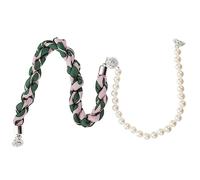 Clavicle Chain Beaded Teen Necklaces Seashell Men Bracelet Choker Jewelry Pearl Herringbone for Silk Scarf Necklace Polyester