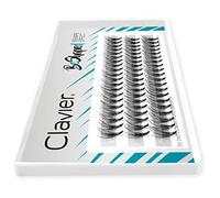 Clavier Pestañas postizas en mechones B-Curl | Pestañas 12 mm Individual Lashes B Shape, pestañas 10D en un mechón | Aspecto natural, para un efecto multidimensional