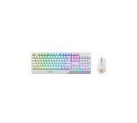 Clavier + Souris - AZERTY - MSI - Vigor GK30 Combo White FR - Retroeclaire - Blanc