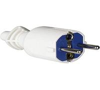 CLAVIJA 2P+T, 16A 250V~.PVC COLOR BLANCO.SUJETACABLES ABATIBLE SOLERA 706CB