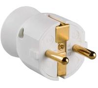 Clavija aérea 16A 250V, blanca, ideal para conexiones eléctricas en espacios exteriores y aplicaciones industriales.