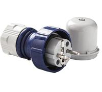 Clavija aérea IP67 16A 2P, resistente al agua, ideal para uso en exteriores y aplicaciones industriales.