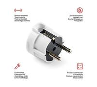 Clavija aérea TTL con salida lateral, diseñada para conexiones eléctricas seguras y eficientes en instalaciones eléctricas y de audio.