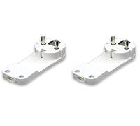 Clavija aérea ultrafina blanca para mueble, con diseño compacto ideal para espacios reducidos y conexiones eficientes. (Paquete de 2)