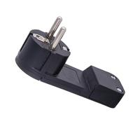 Clavija aérea ultrafina negra para muebles, diseño compacto, ideal para conexión eléctrica en espacios reducidos.