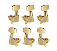 Clavija afinación cuerdas guitarra 6 Piezas De Sintonizadores De Bloqueo De Cuerdas De Guitarra Sellada 3L3R Tuning Pegs String Tuners Guitar Tuner Machine Heads Pandillas (Color : Gold)