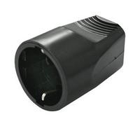 Clavija base hembra Schuko 16A/250V (Negra) (2 Unidades)