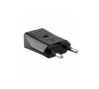 Clavija bipolar negra 10 A, ideal para conectar dispositivos eléctricos en hogares y oficinas.