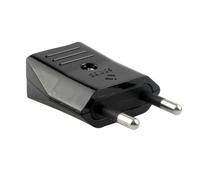 Clavija Bipolar Negra 10A, Ideal para Conexiones eléctricas seguras en electrodomésticos y Dispositivos electrónicos.
