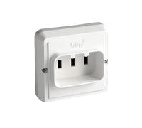 Clavija bipolar retráctil de 25A para cocina, ideal para conectar electrodomésticos y optimizar el espacio en la cocina.