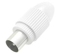 Clavija coaxial (1 ud., Blanco)
