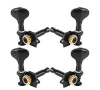 Clavija de Afinacin, 1:15 Gear Fish Tail Metal Ukelele Tuning Peg Machine Head Parts para Ukelele 4 Cuerdas Guitarra Hawaiana (BLACK