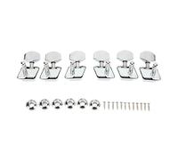 Clavija de AfinaciN de Cuerdas de Guitarra, 3R3L Ngulo de Bisel Cabeza Rectangular Guitarra Sintonizadores de Bloqueo Semicerrados para InterpretaciN de EnseAnza, Etc