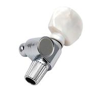 Clavija de afinación cromada Banjo con botón de perla blanca